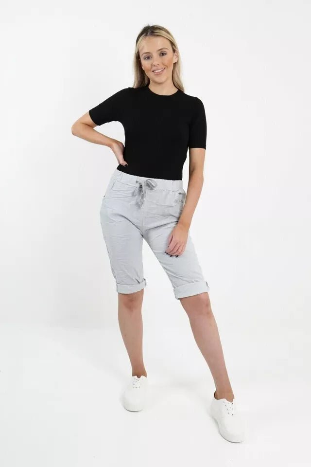 MADE IN ITALY - Stretch Chino Shorts - Remzs Fashion