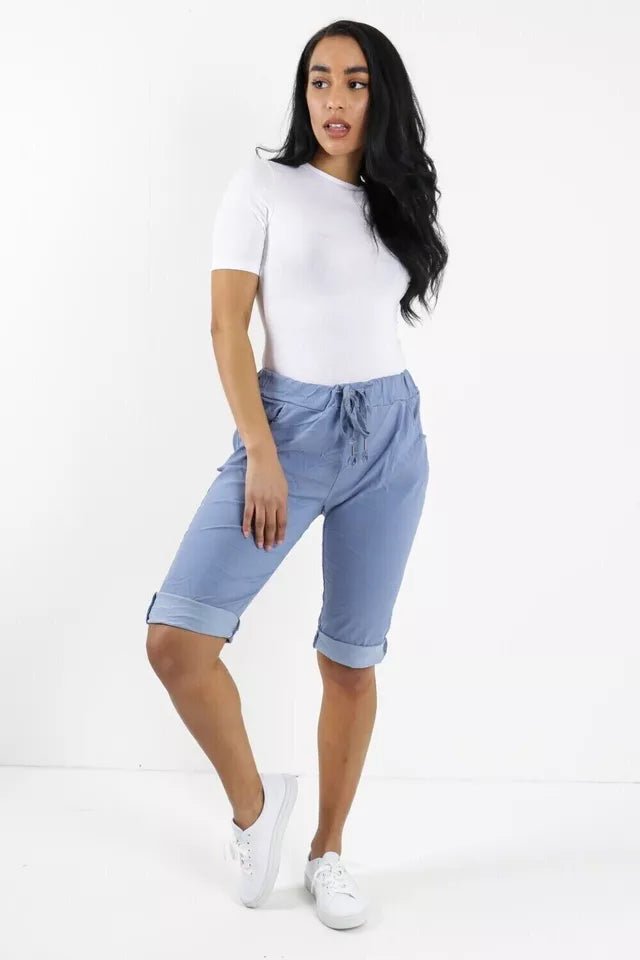 MADE IN ITALY - Stretch Chino Shorts - Remzs Fashion