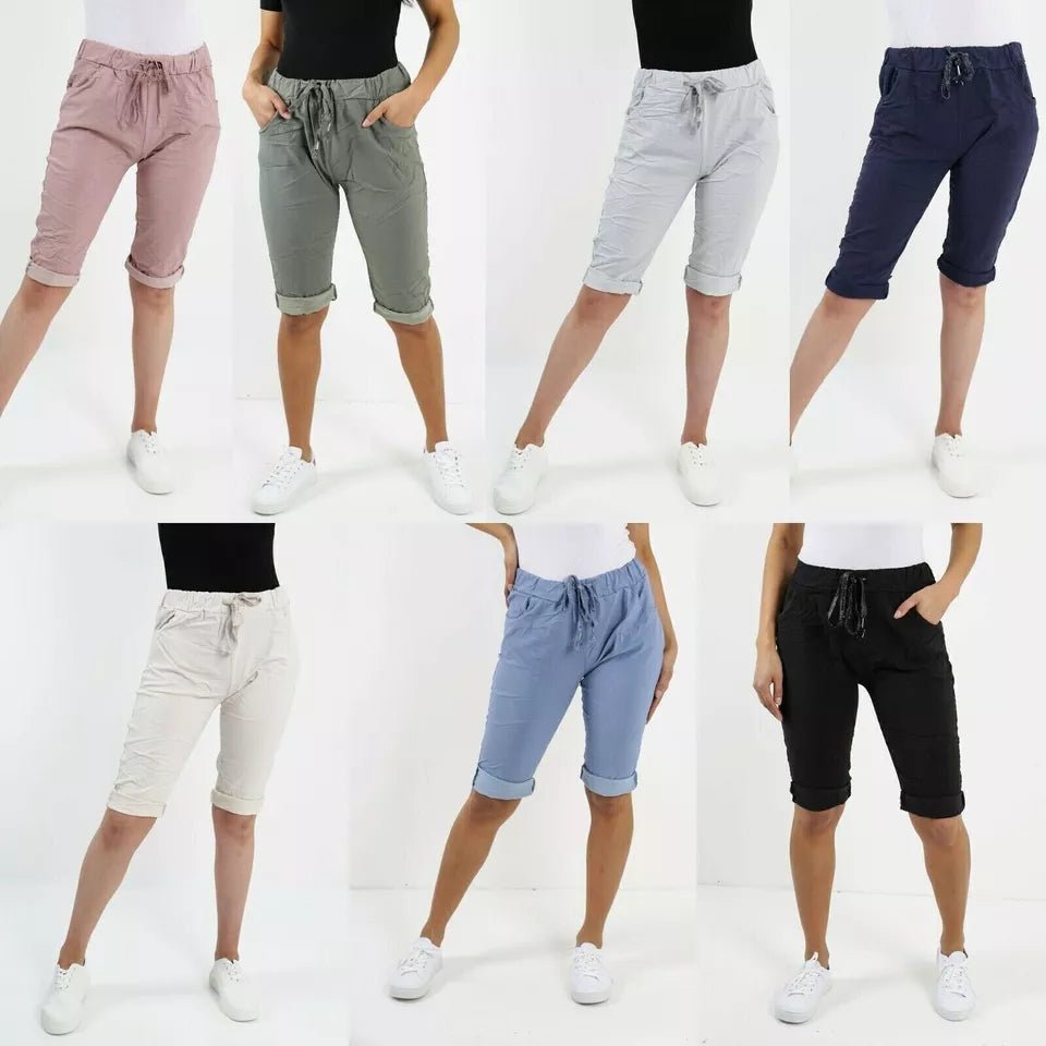 MADE IN ITALY - Stretch Chino Shorts - Remzs Fashion