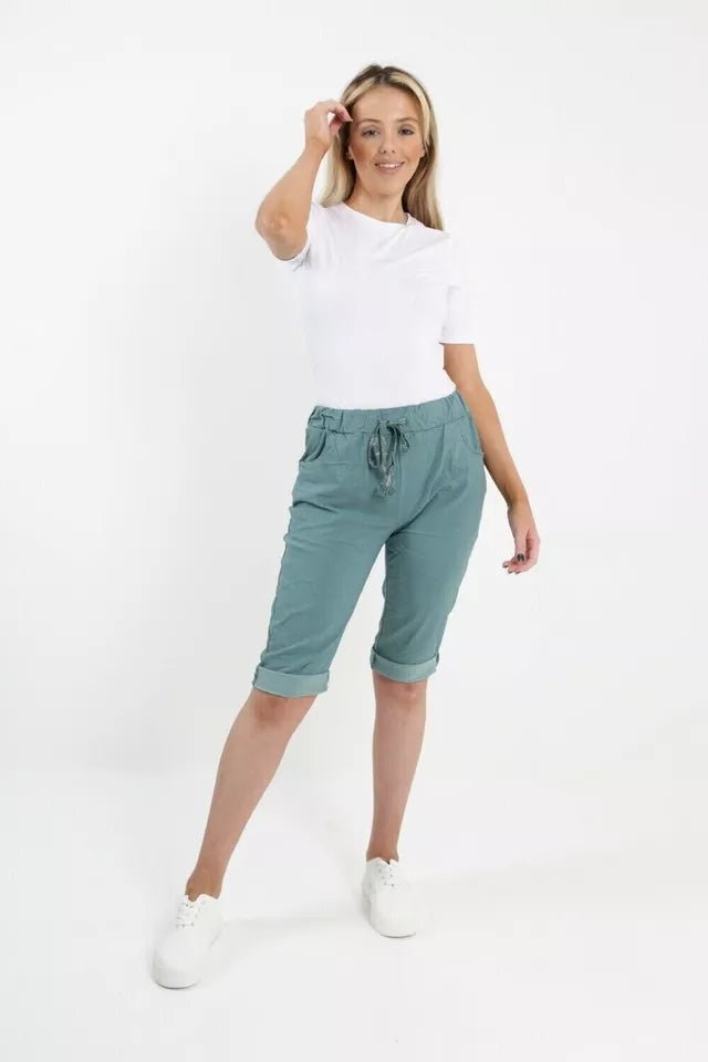 MADE IN ITALY - Stretch Chino Shorts - Remzs Fashion