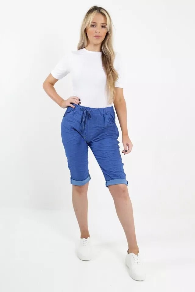 MADE IN ITALY - Stretch Chino Shorts - Remzs Fashion