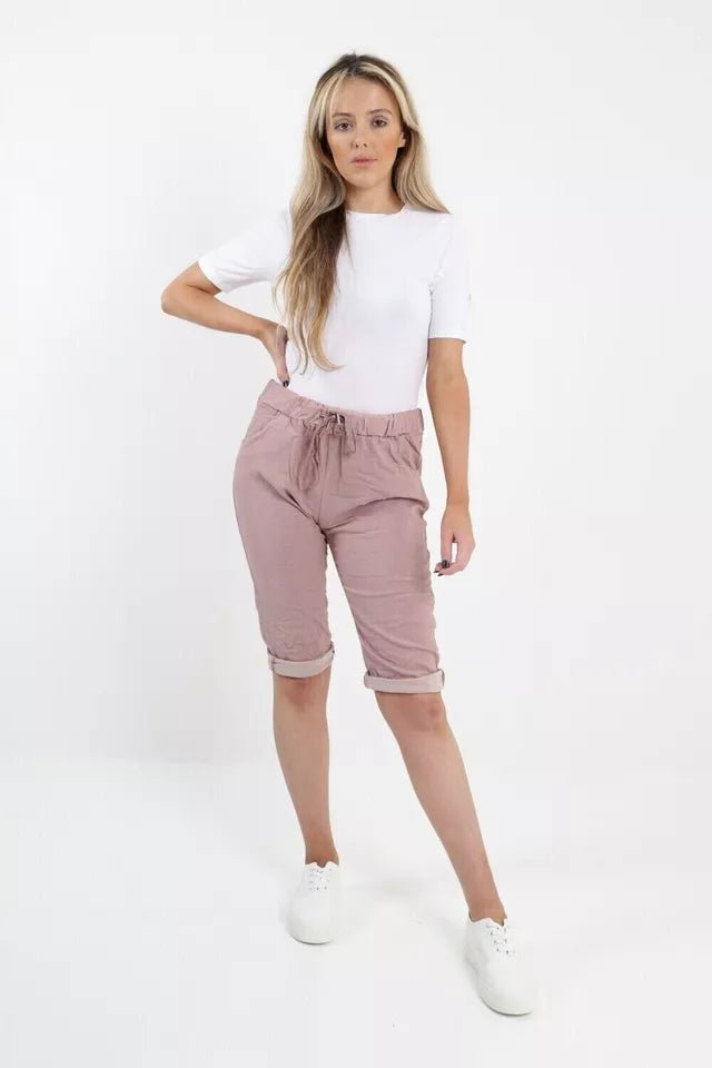 MADE IN ITALY - Stretch Chino Shorts - Remzs Fashion