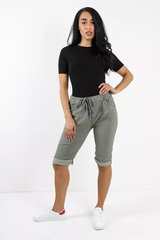 MADE IN ITALY - Stretch Chino Shorts - Remzs Fashion
