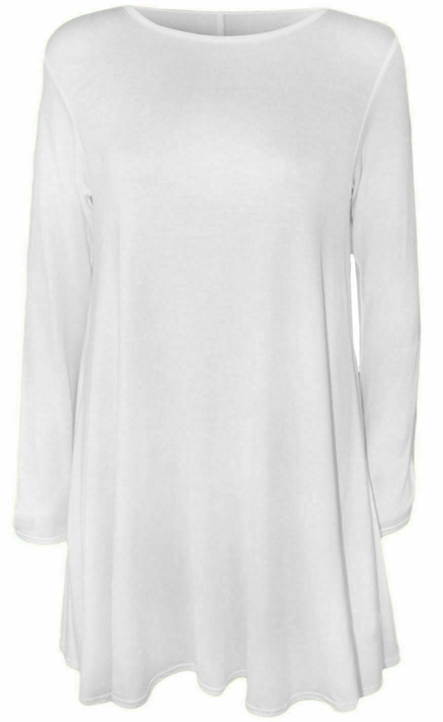 Womens Long Sleeve Skater Swing Dress - Remzs Fashion