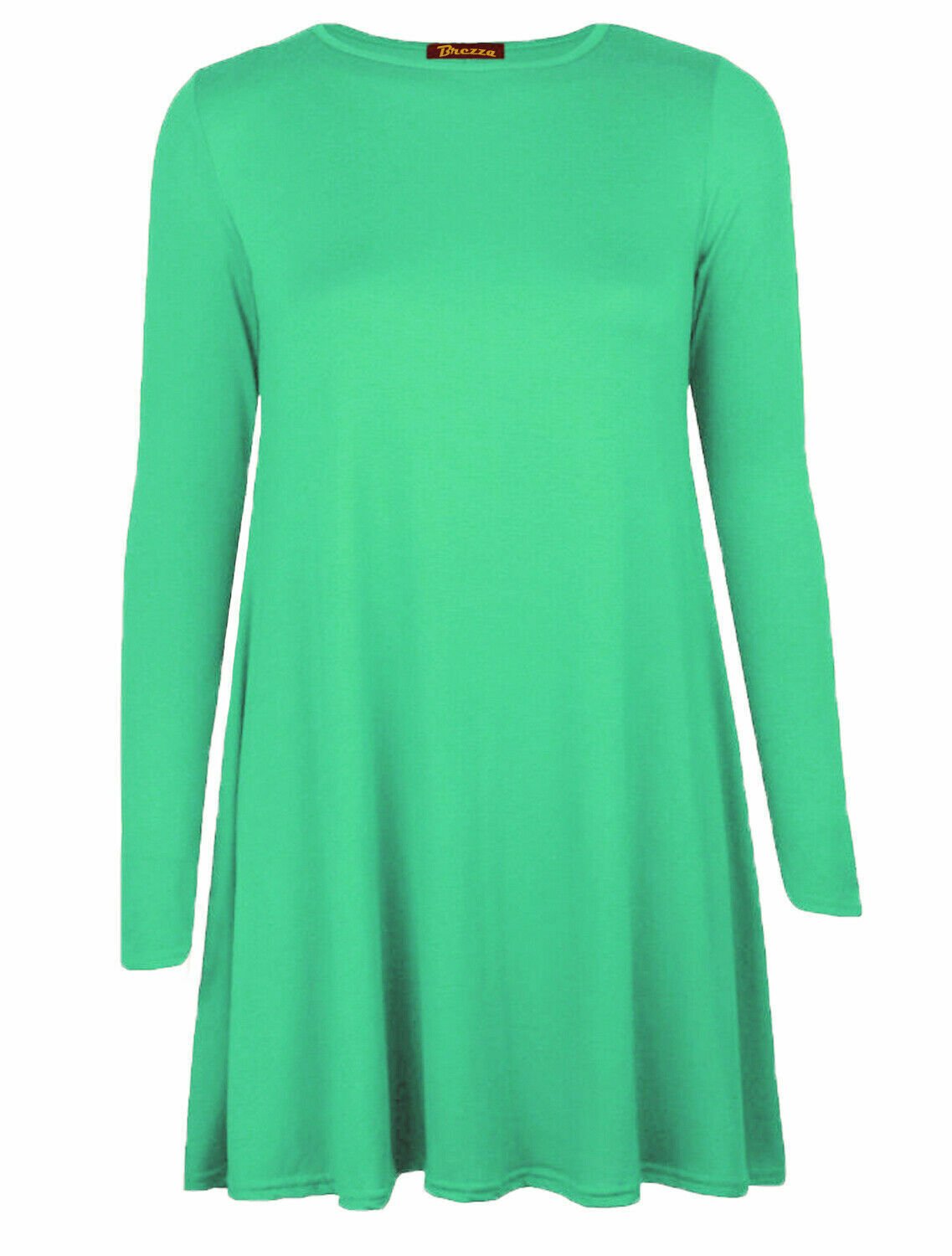 Womens Long Sleeve Skater Swing Dress - Remzs Fashion