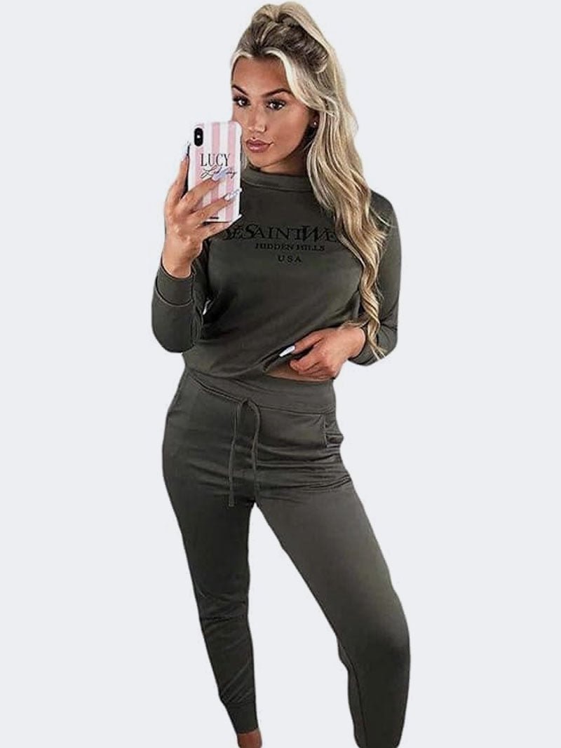 Women Lounge Wear Sets YE Saint West Slogan Ladies Long Sleeve Jogging Tracksuit - Remzs Fashion