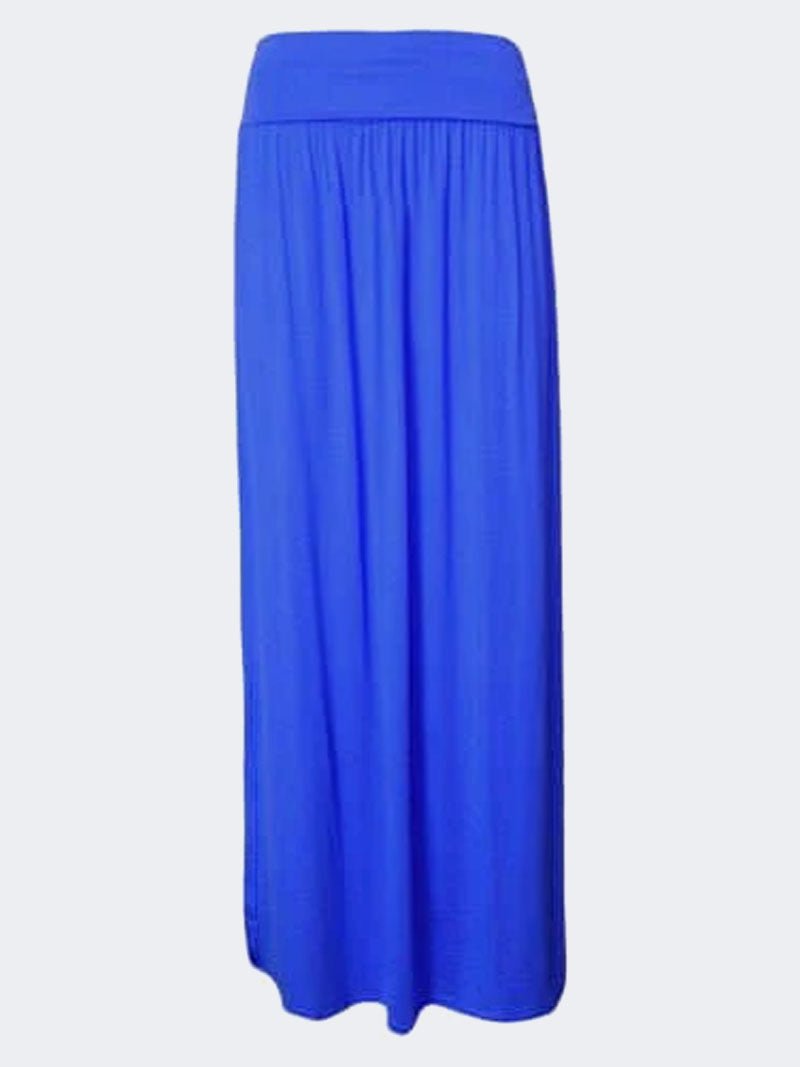 WOMEN PLEATED FOLD OVER HIGH WAIST GYPSY SKIRT LADIES LONG MAXI JERSEY - Remzs Fashion