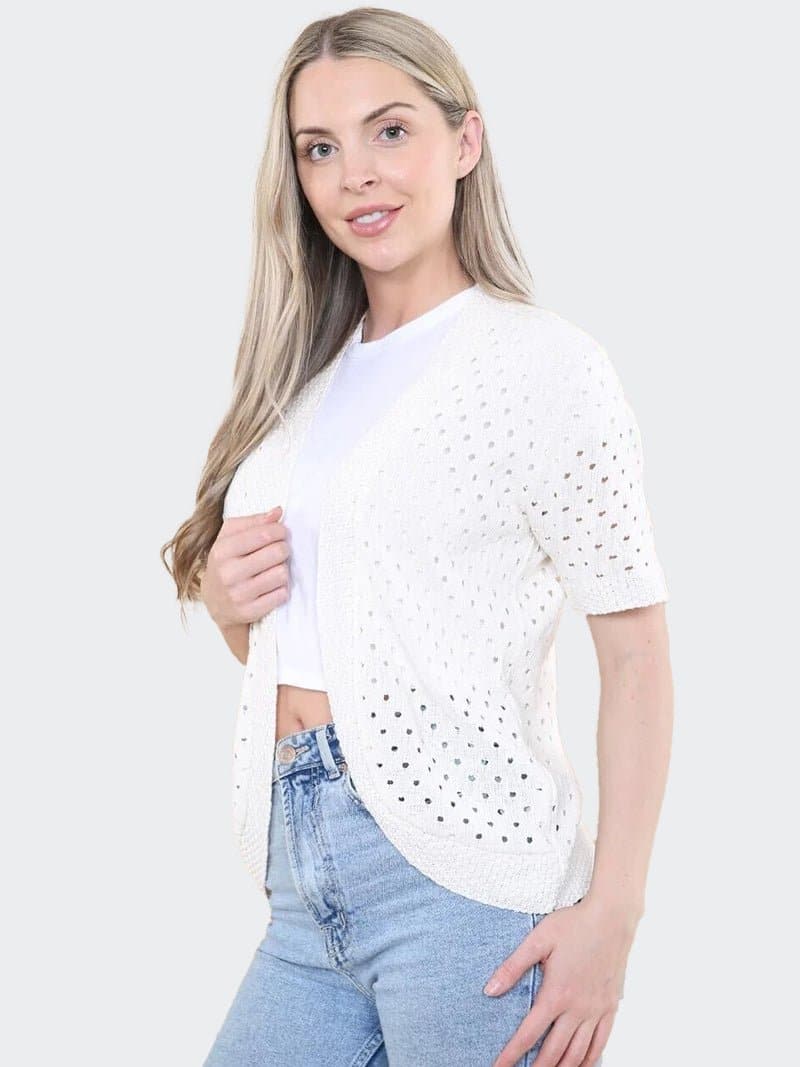 Womens Knitted Open Cardigan Shrug Top - Remzs Fashion