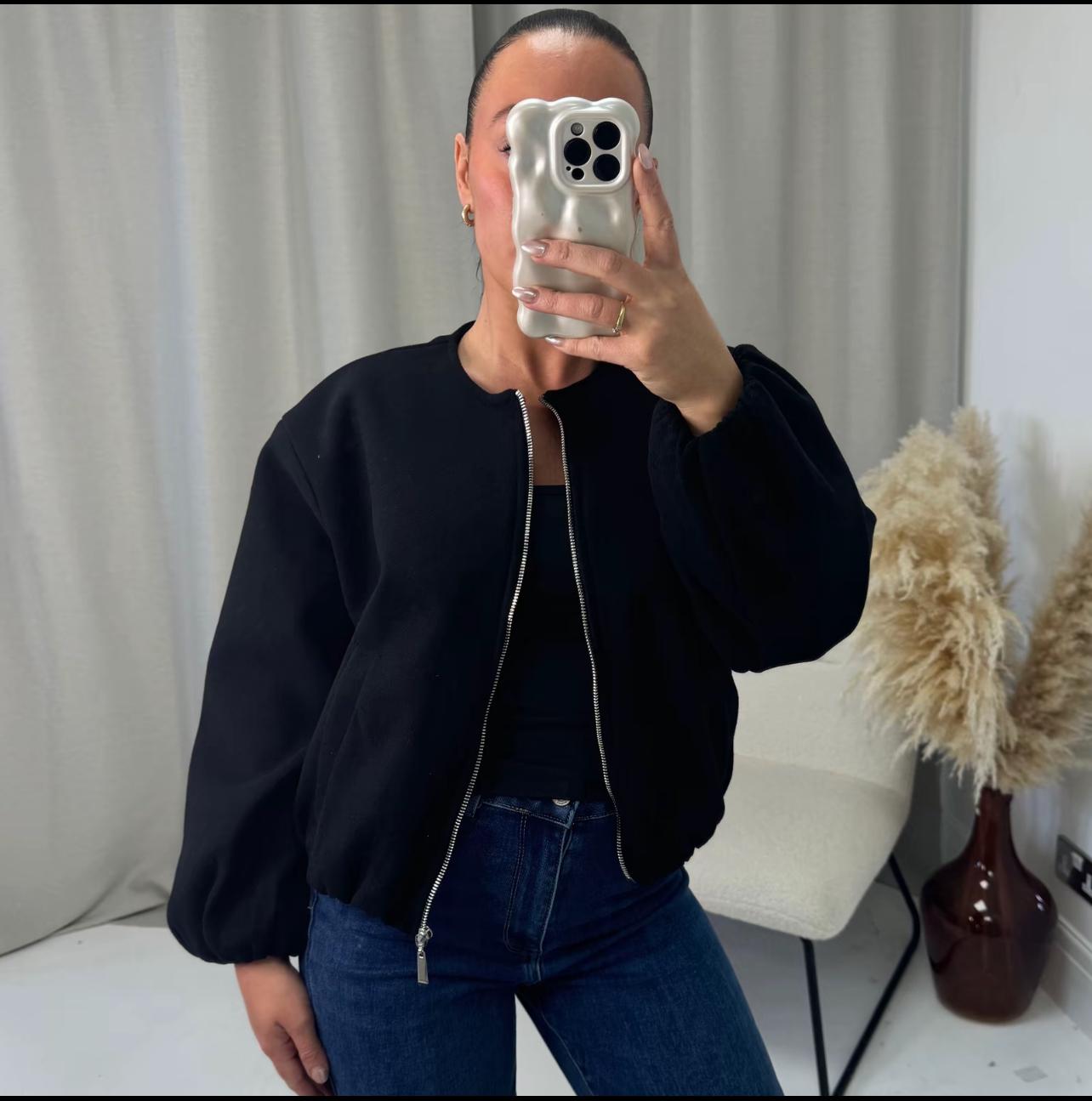 Minimalist Bomber Jacket – Casual and Chic Outerwear - Remzs Fashion