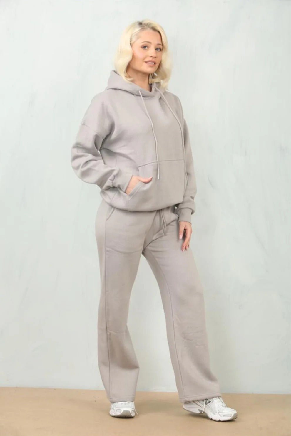 New Over Sized Hood with Flared Wide Leg Joggers - Remzs Fashion