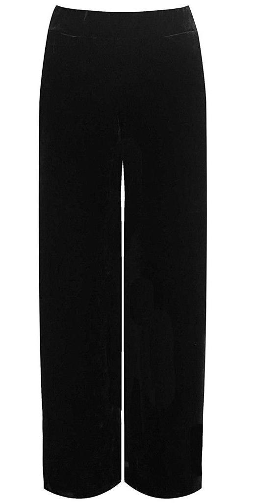 Velour Velvet pocket wide leg Palazzo Trouser - Remzs Fashion