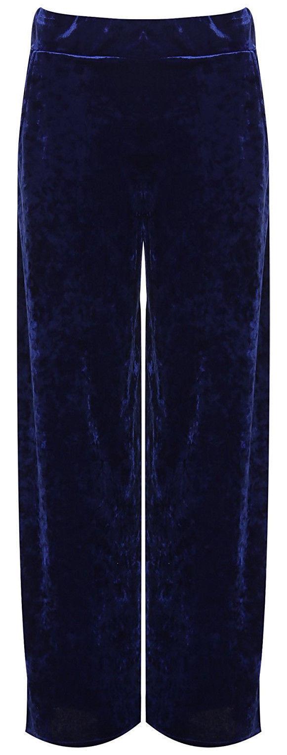 Velour Velvet pocket wide leg Palazzo Trouser - Remzs Fashion