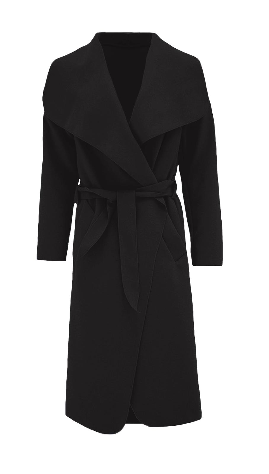 Women long waterfall Italian duster coat - Remzs Fashion