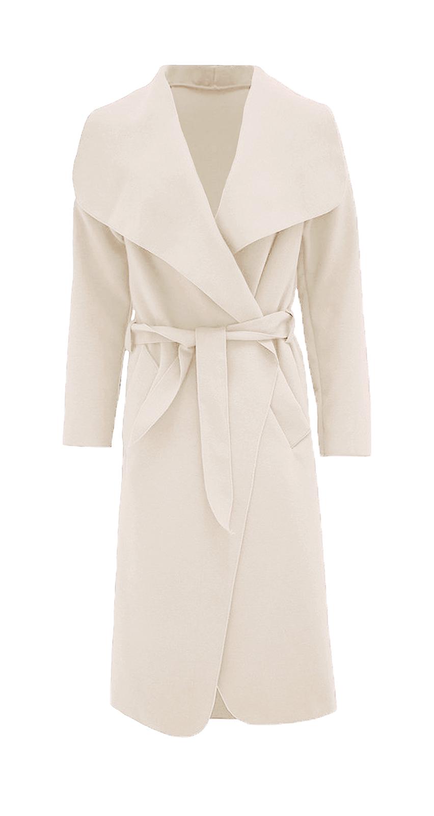 Women long waterfall Italian duster coat - Remzs Fashion