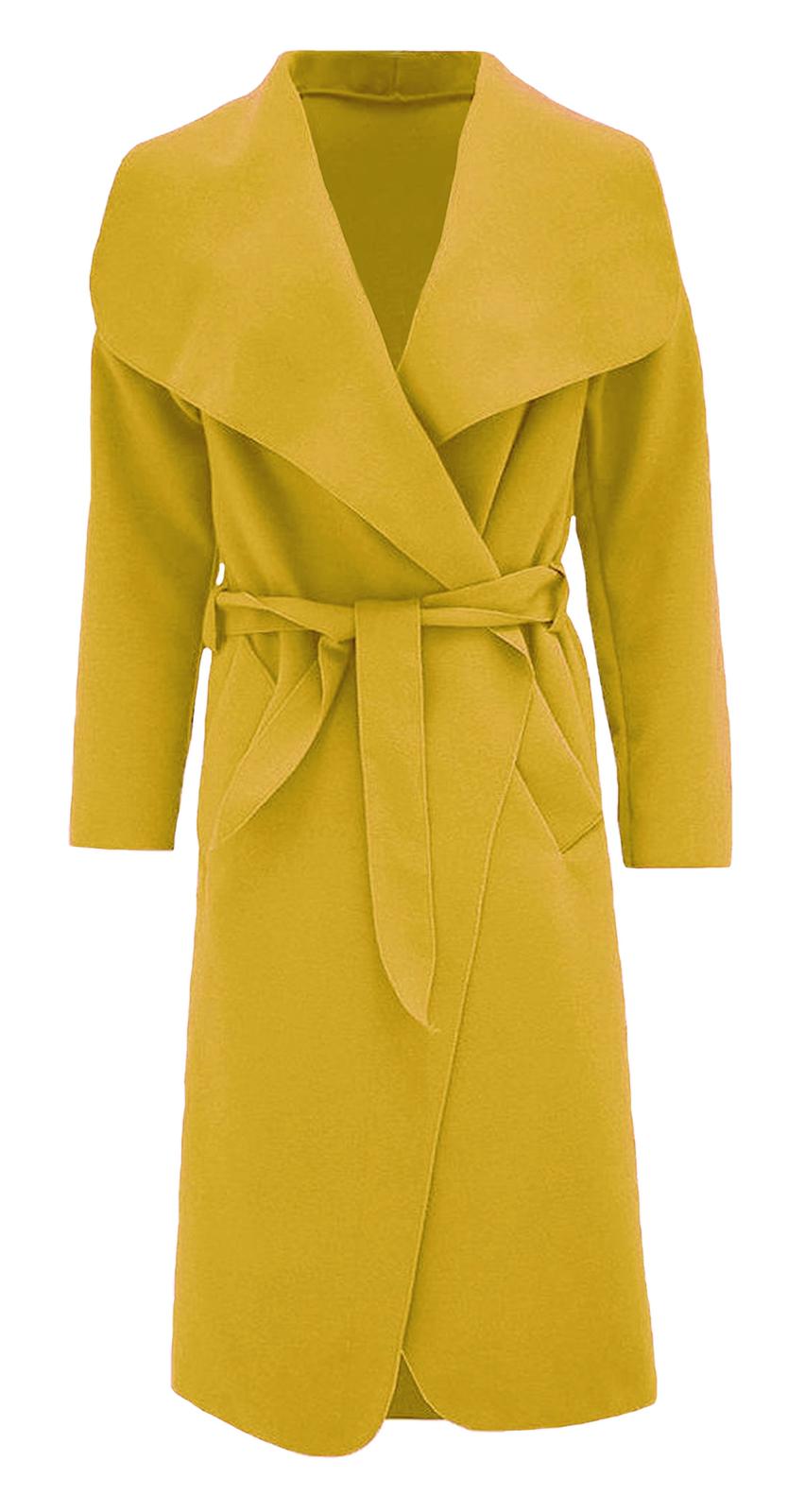 Women long waterfall Italian duster coat - Remzs Fashion