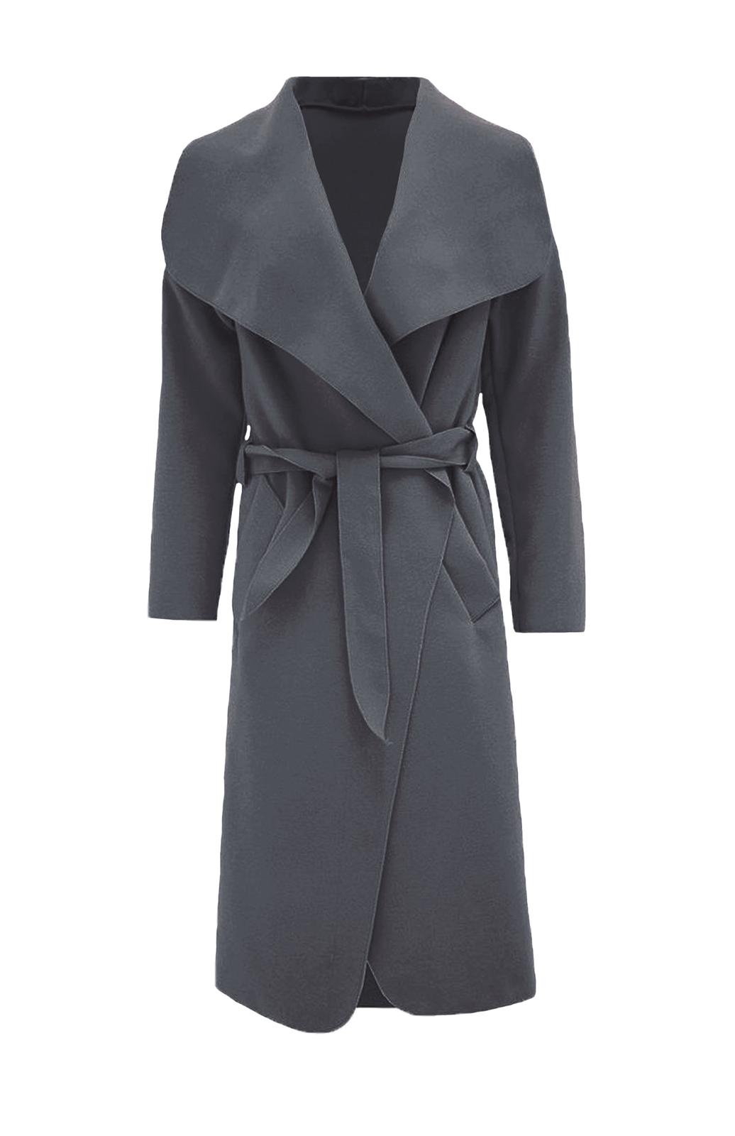Women long waterfall Italian duster coat - Remzs Fashion