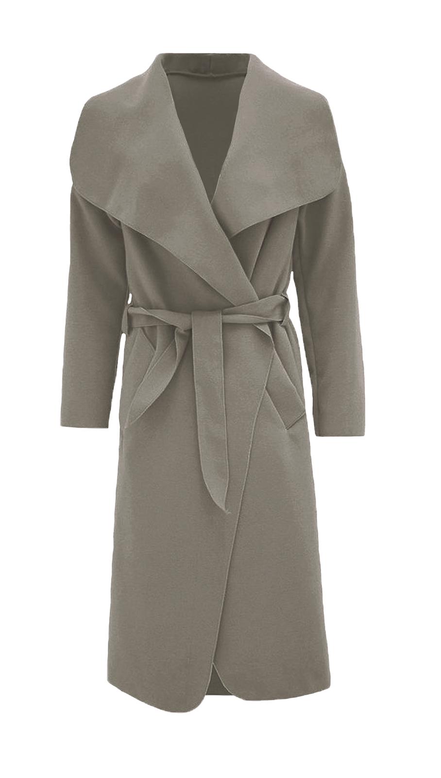 Women long waterfall Italian duster coat - Remzs Fashion
