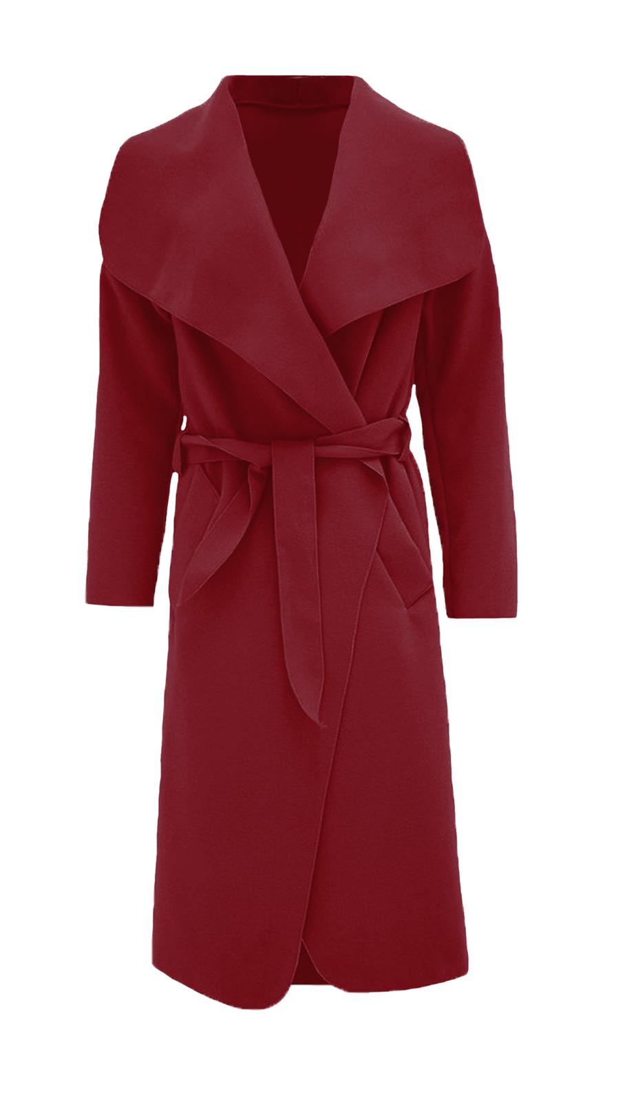 Women long waterfall Italian duster coat - Remzs Fashion
