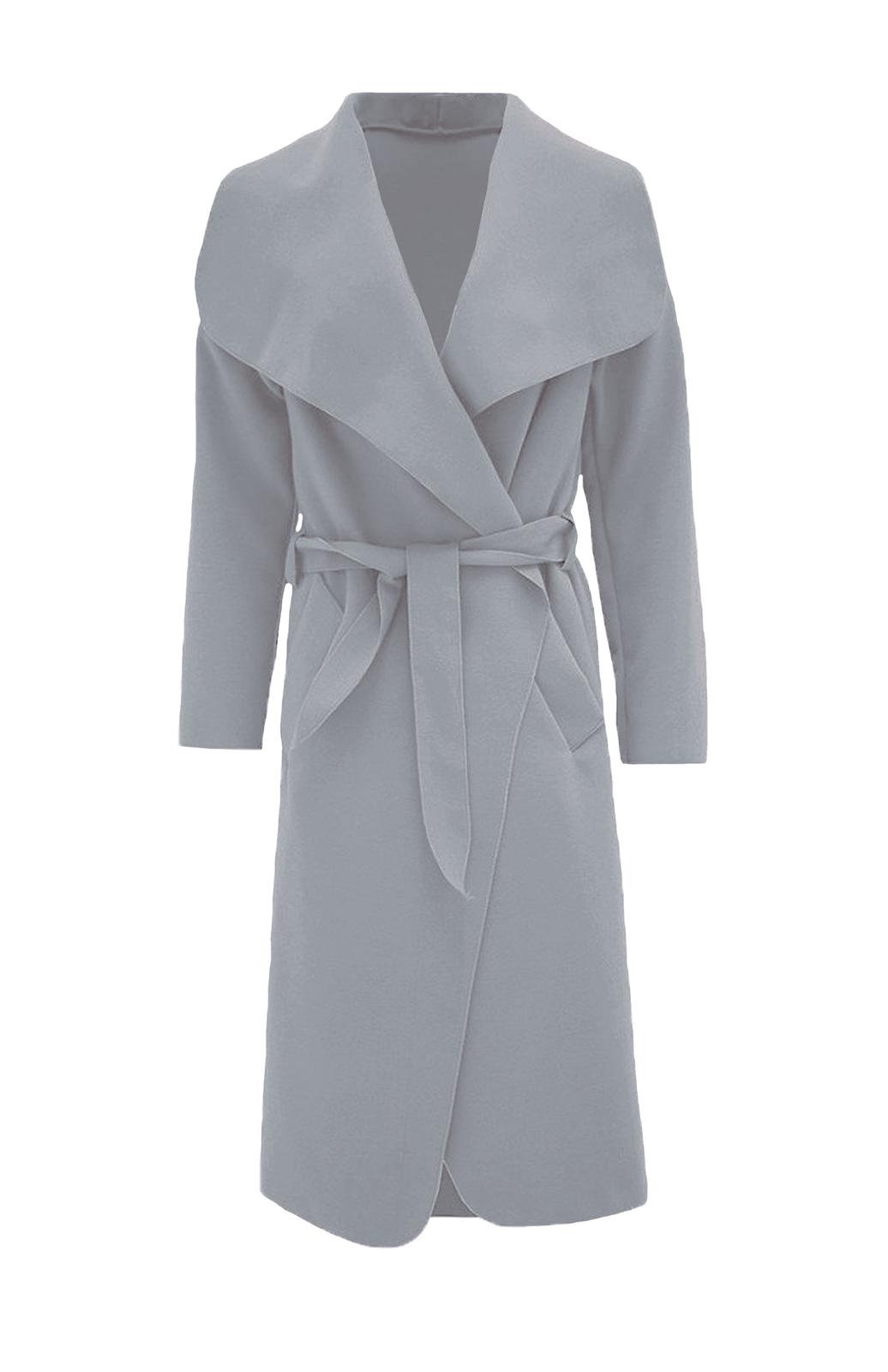Women long waterfall Italian duster coat - Remzs Fashion