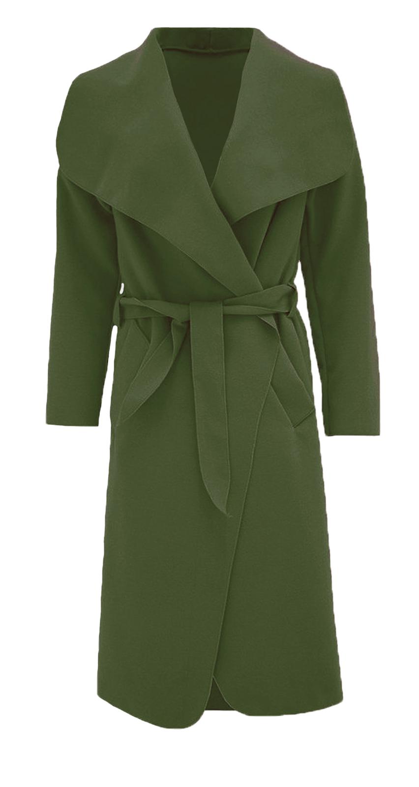Women long waterfall Italian duster coat - Remzs Fashion