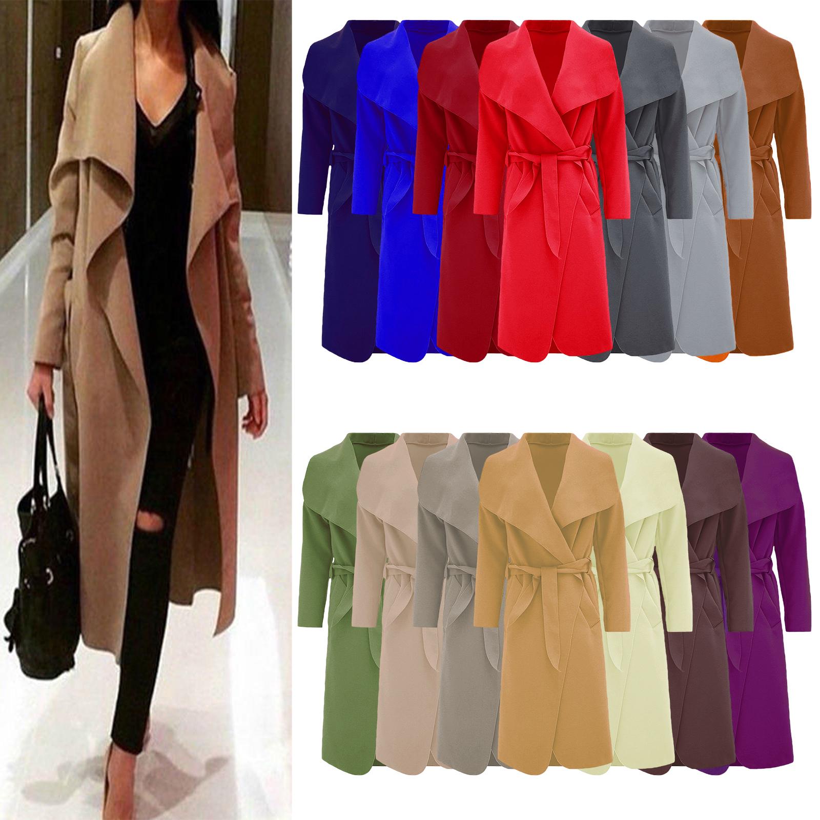 Women long waterfall Italian duster coat - Remzs Fashion