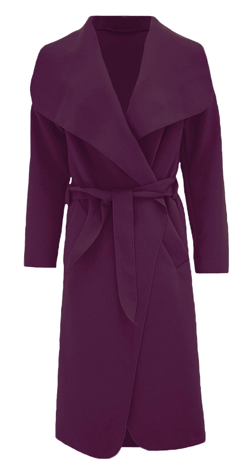 Women long waterfall Italian duster coat - Remzs Fashion