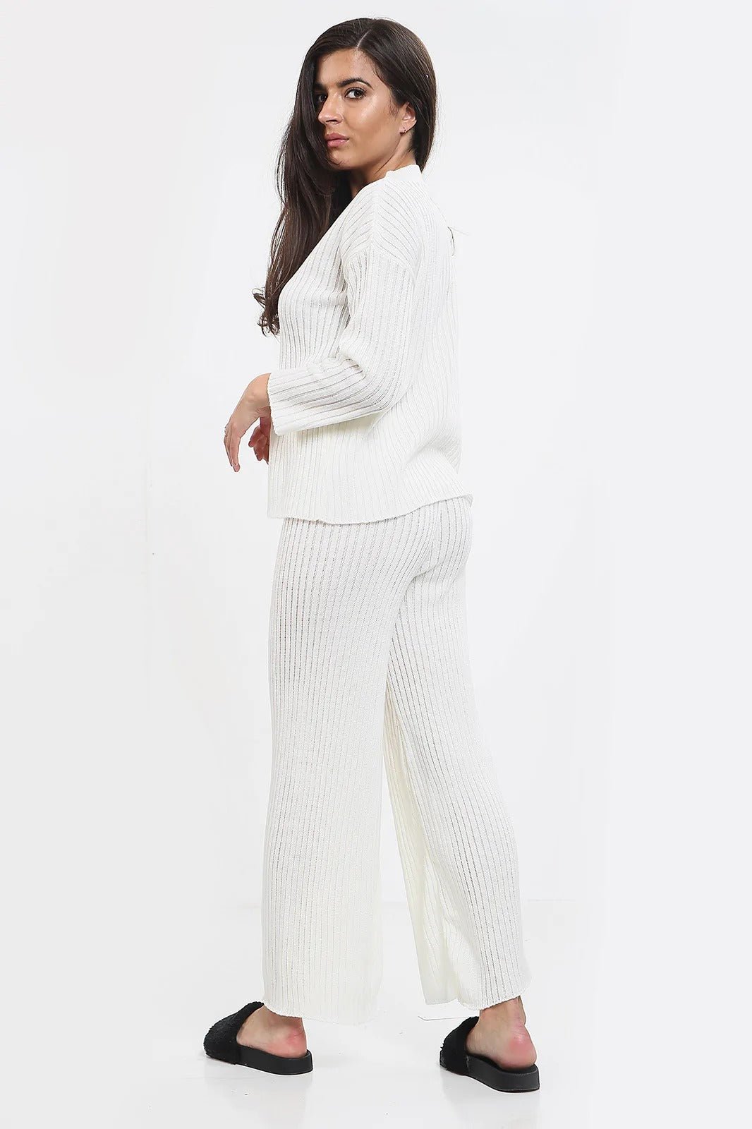 Womens loungewear long sleeves shirt and trousers set - Remzs Fashion