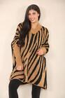 Italian Women Soft Knit ZEBRA STRIPE Oversize Long Sleeve Ladies Jumper Dress - Remzs Fashion