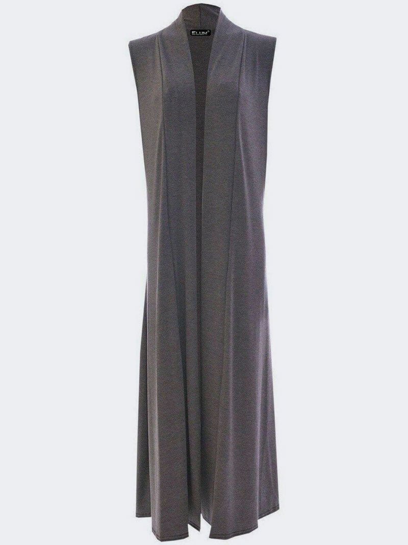 LADIES SLEEVELESS LONG MAXI CARDIGAN OPEN WOMEN BOYFRIEND MAXI CARDIGAN WASTCOAT - Remzs Fashion