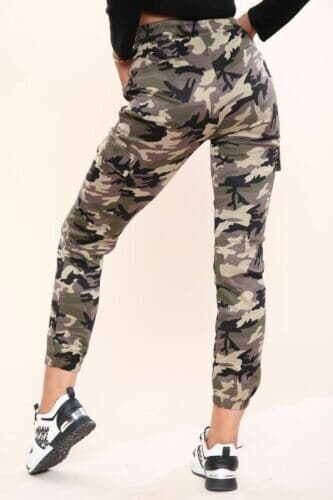 Ladies Women's Army Print Cargo Trousers Camouflage Combat Miltary Pants Joggers - Remzs Fashion