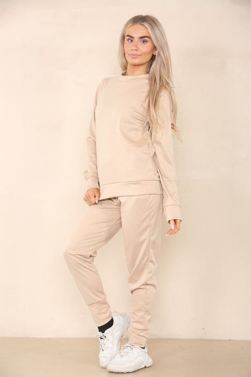 Women Casual Long Sleeve Lounge Wear Top Bottom Ladies 2 Pc Set Tracksuit - Remzs Fashion