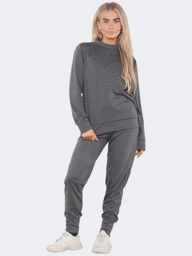 Women Plain Casual Loungewear Tracksuit - Remzs Fashion