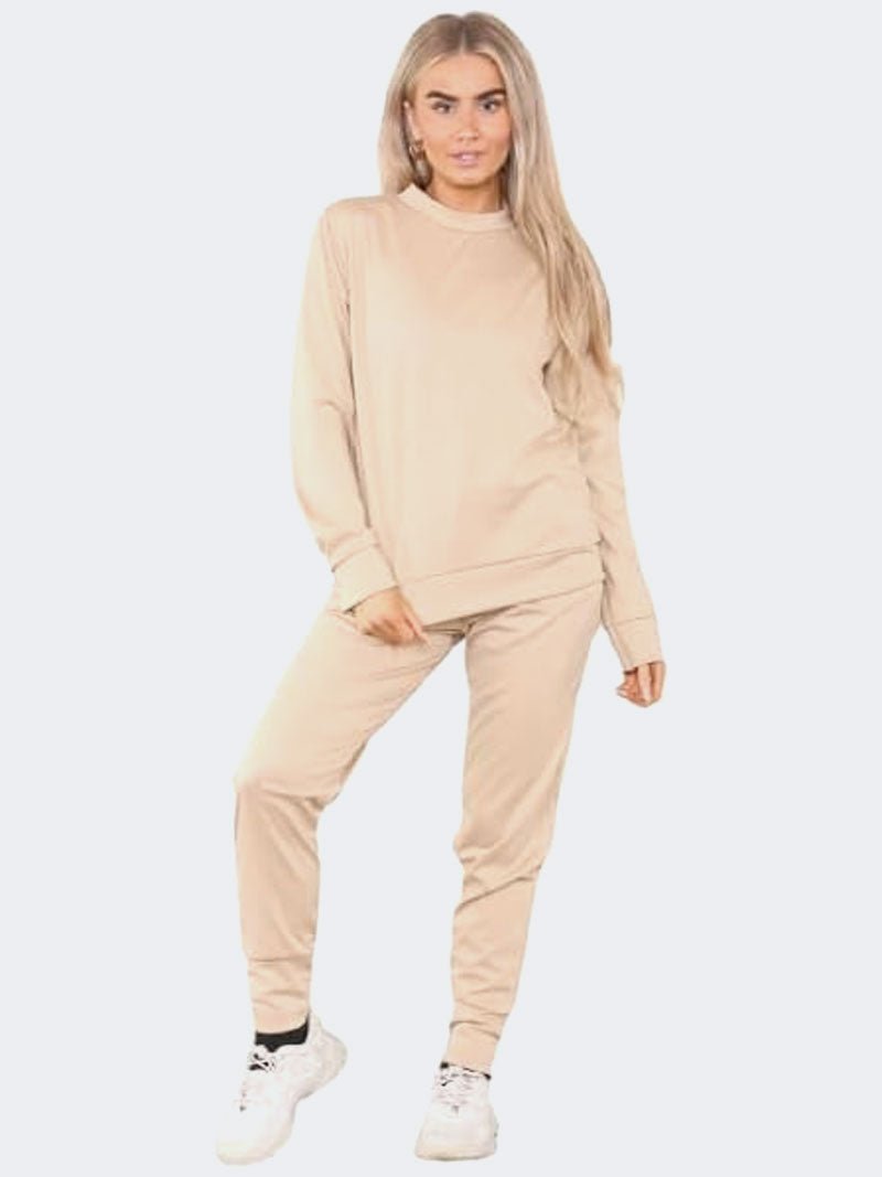 Women Plain Casual Loungewear Tracksuit - Remzs Fashion