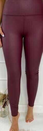 Women's Ladies PU Matte High Waist Wet Look Stretch Legging Pant Trousers - Remzs Fashion